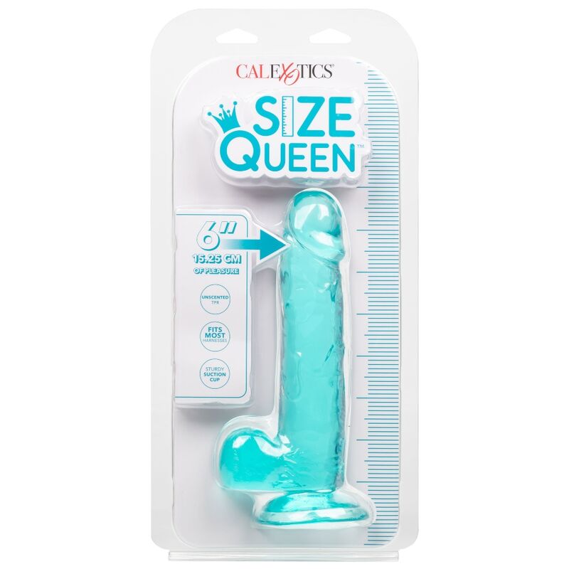 CALEXOTICS - SIZE QUEEN DILDO AZUL 15.3 CM - Imagen 7