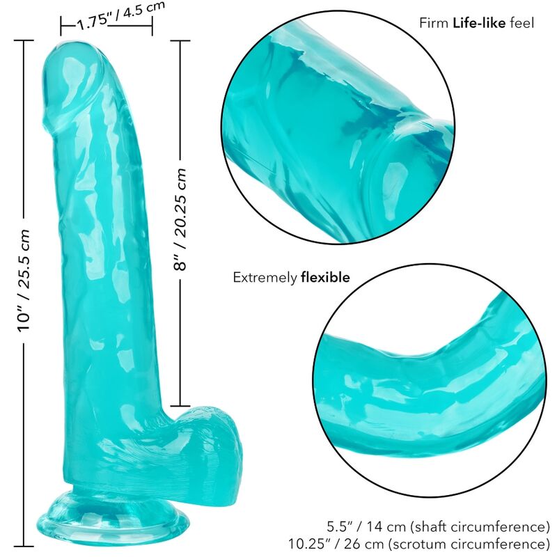 CALEXOTICS - SIZE QUEEN DILDO AZUL 20.3 CM - Imagen 7
