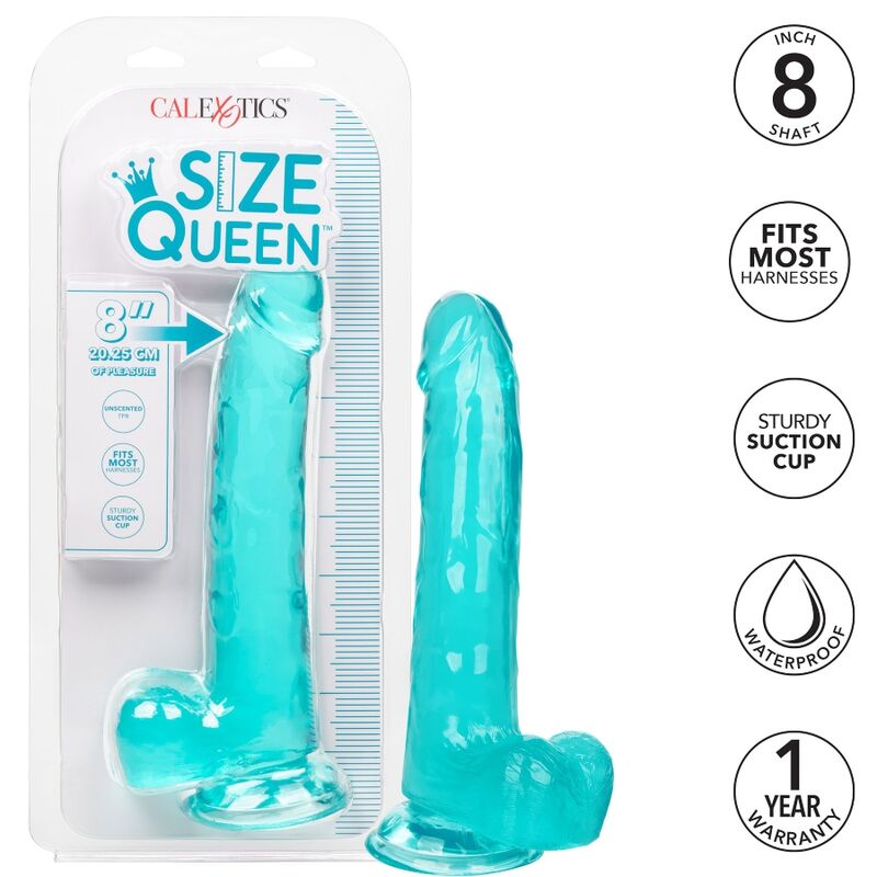 CALEXOTICS - SIZE QUEEN DILDO AZUL 20.3 CM - Imagen 3