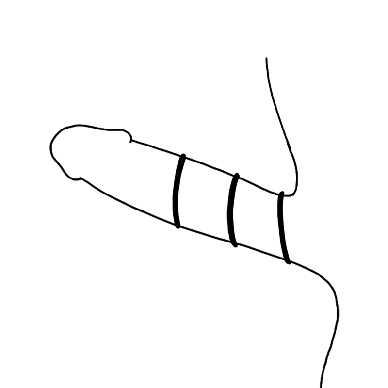 OHMAMA - SET 3 ANILLOS DE SILICONA NEGRO - Imagen 3