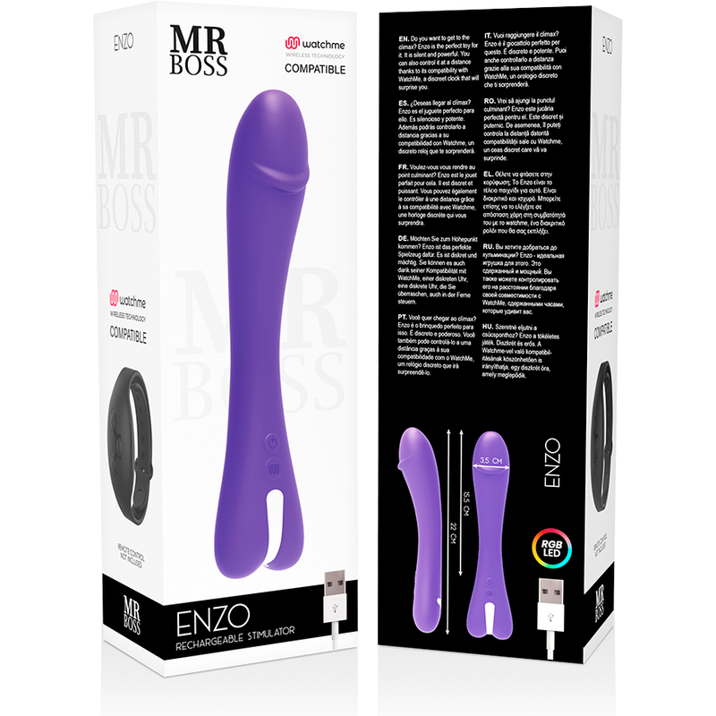 MR BOSS - ENZO VIBRADOR COMPATIBLE CON WATCHME WIRELESS TECHNOLOGY - Imagen 12