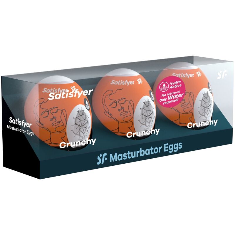 SATISFYER - 3 HUEVOS MASTURBADORES NAUGHTY, SAVAGE & CRUNCHY - Imagen 3