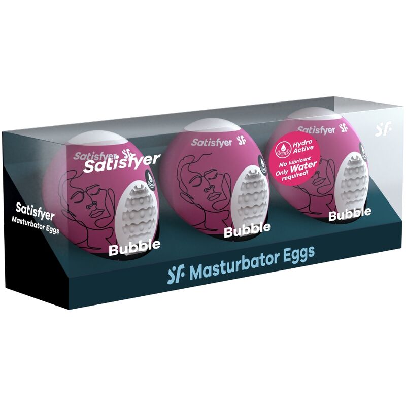 SATISFYER - 3 HUEVOS MASTURBADORES BUBBLE - Imagen 3