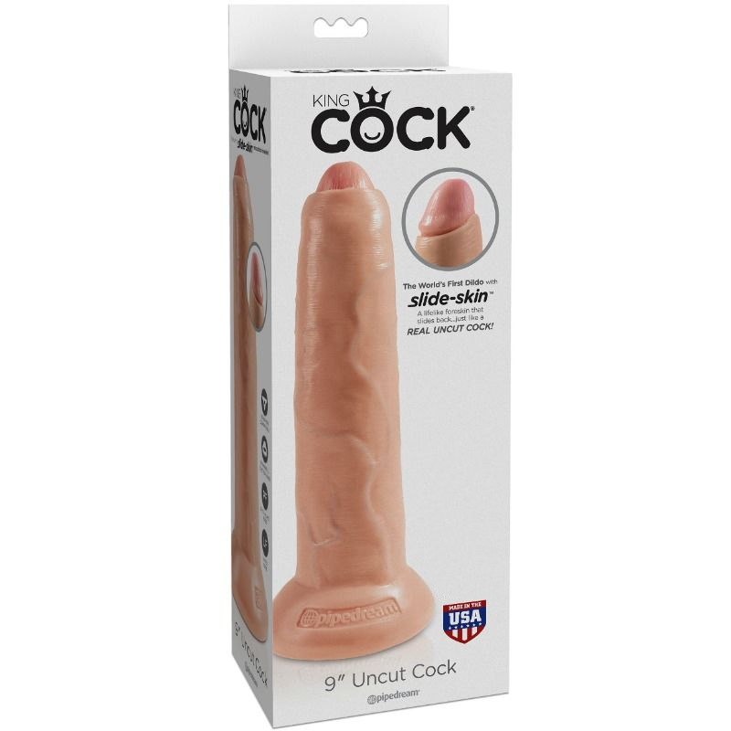 KING COCK - DILDO REALISTICO UNCUT NATURAL 23 CM - Imagen 7