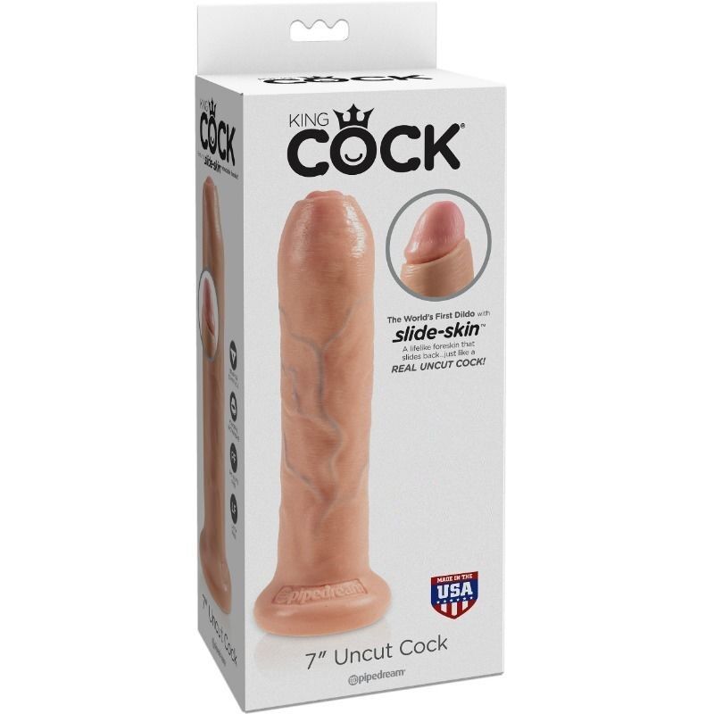 KING COCK - DILDO REALISTICO UNCUT NATURAL 21 CM - Imagen 6