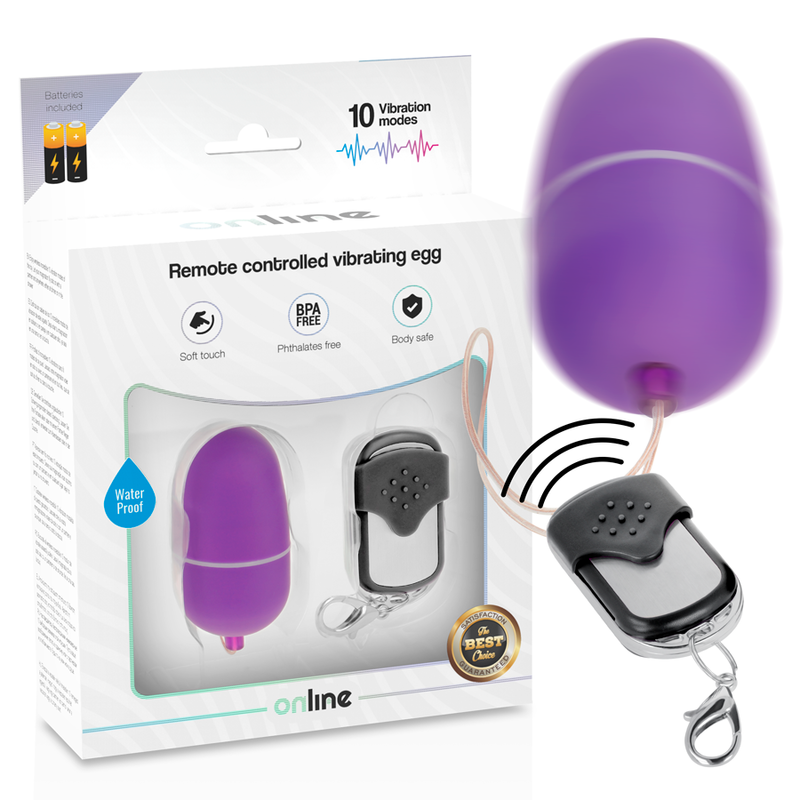 ONLINE - HUEVO VIBRADOR CONTROL REMOTO M LILA - Imagen 4