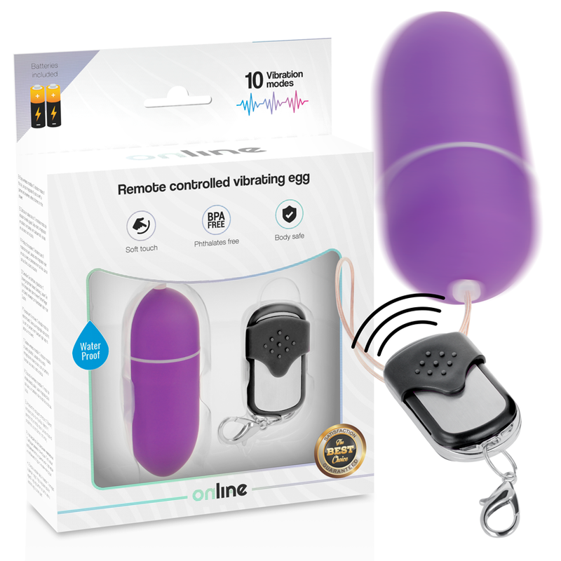 ONLINE - HUEVO VIBRADOR CONTROL REMOTO L LILA - Imagen 4