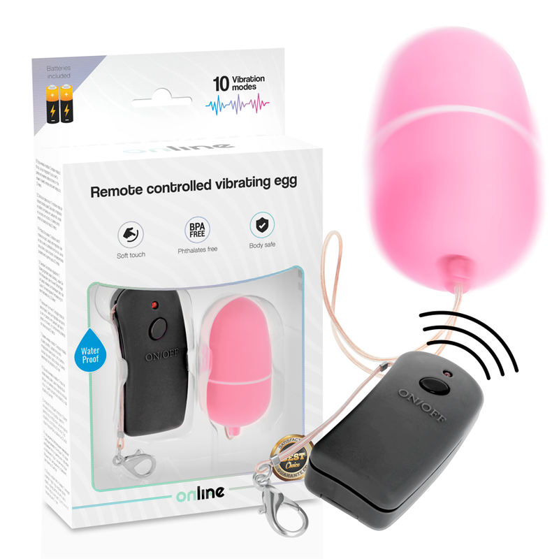 ONLINE - HUEVO VIBRADOR CON MANDO CONTROL REMOTO ROSA - Imagen 4