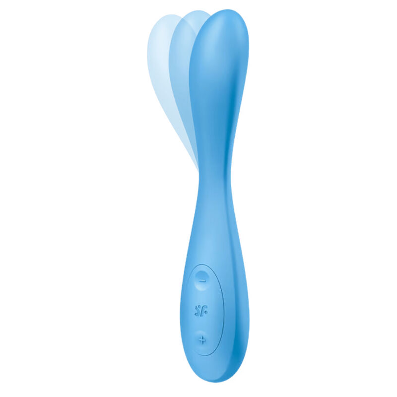 SATISFYER - G-SPOT FLEX 4+ MULTI VIBRADOR APP AZUL - Imagen 3