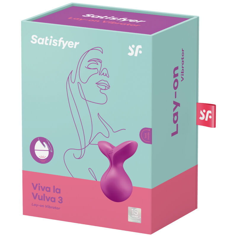 SATISFYER - VIVA LA VULVA 3 VIBRADOR LAY-ON VIOLETA - Imagen 5
