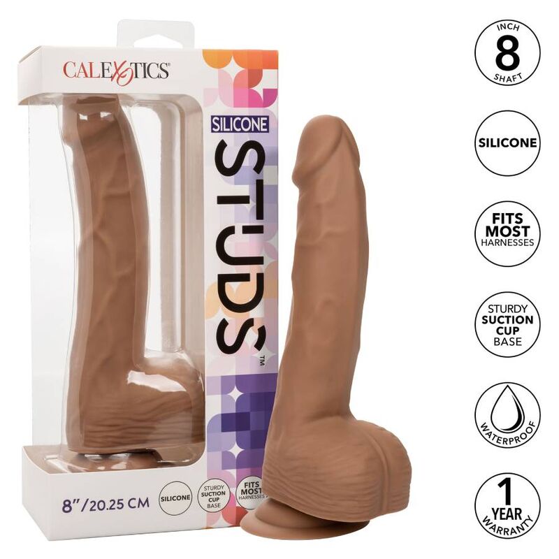 CALEXOTICS - SILICONE STUDS 20.32 CM BROWN - Imagen 3
