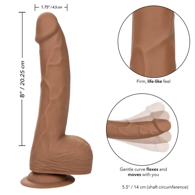 CALEXOTICS - SILICONE STUDS 20.32 CM BROWN - Imagen 4