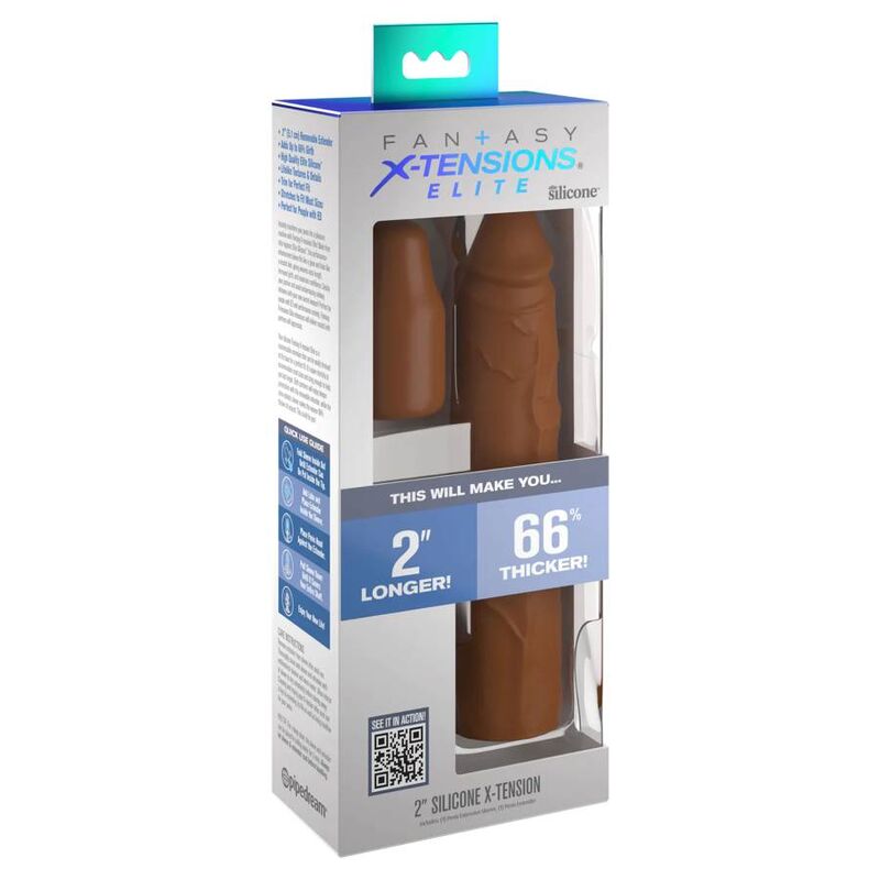 FANTASY X- TENSIONS - PIPEDREAMS SLEEVE 20,32 CM + 5,00 CM INCH PLUG CARAMEL - Imagen 4