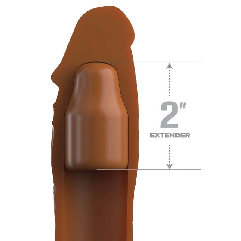 FANTASY X- TENSIONS - PIPEDREAMS SLEEVE 20,32 CM + 5,00 CM INCH PLUG CARAMEL - Imagen 3