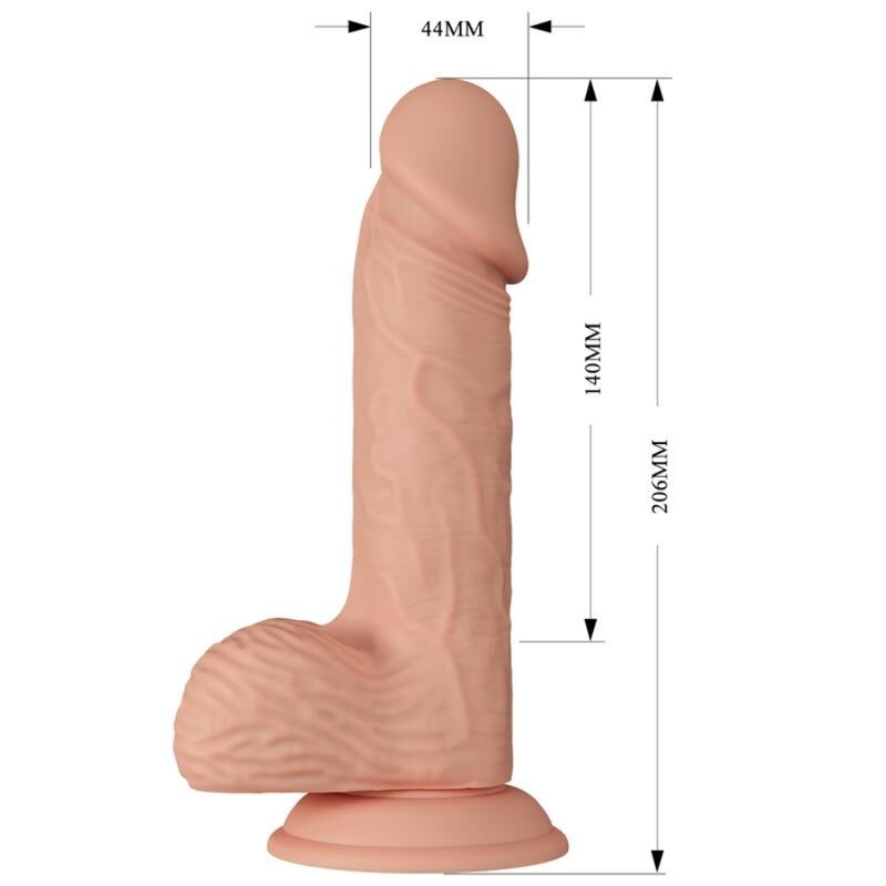 BAILE - BEAUTIFUL ENCOUNTER CATOBLEPAS DILDO REALISTICO FLEXIBLE 20.6 CM NATURAL - Imagen 7