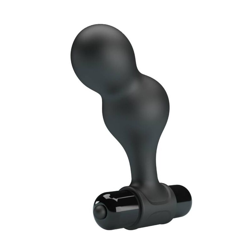 MR PLAY - PLUG ANAL VIBRADOR DE SILICONA NEGRO - Imagen 5