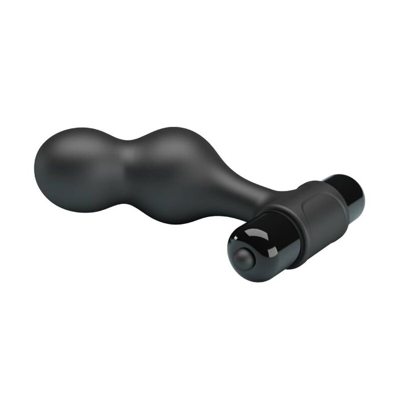 MR PLAY - PLUG ANAL VIBRADOR DE SILICONA NEGRO - Imagen 7
