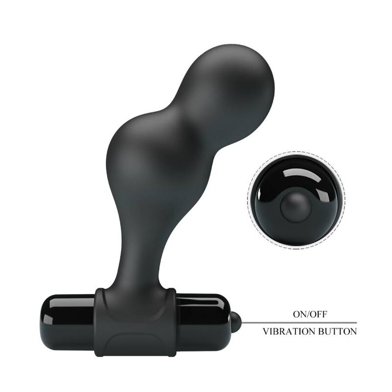MR PLAY - PLUG ANAL VIBRADOR DE SILICONA NEGRO - Imagen 9