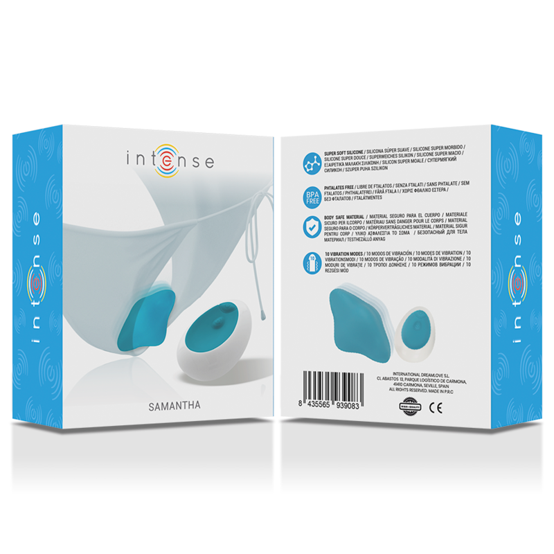 INTENSE - SAMANTHA PANTIE CONTROL REMOTO AZUL - Imagen 9