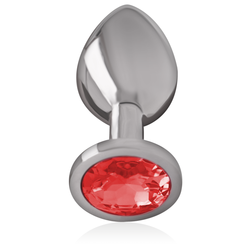 INTENSE - PLUG ANAL METAL ALUMINIO CON CRISTAL ROJO TALLA L - Imagen 3