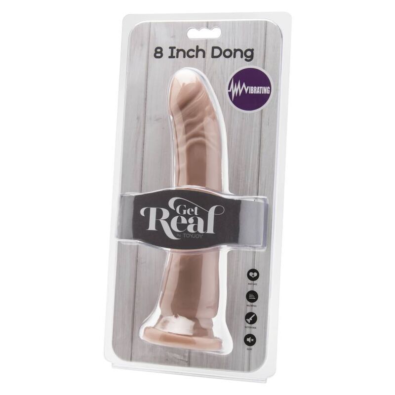 GET REAL - DONG 20,5 CM VIBRATING NATURAL - Imagen 3