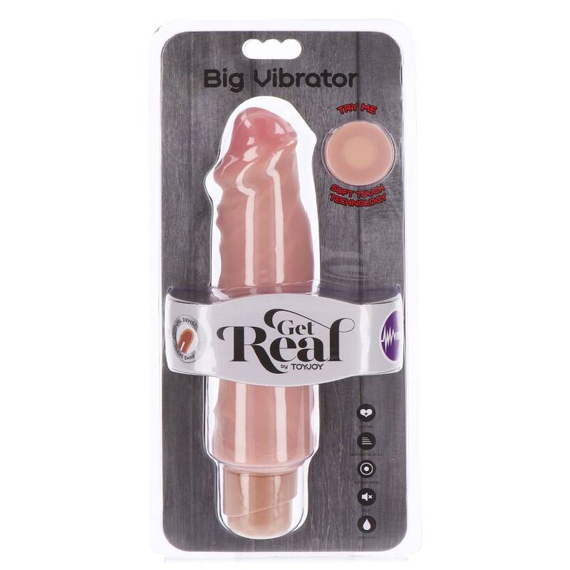 GET REAL - DUAL DENSITY BIG VIBRADOR 20,5 CM NATURAL - Imagen 4