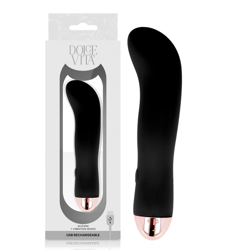 DOLCE VITA - VIBRADOR RECARGABLE TWO NEGRO 7 VELOCIDADES - Imagen 3