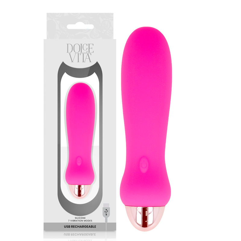 DOLCE VITA - VIBRADOR RECARGABLE FIVE ROSA 7 VELOCIDADES - Imagen 3