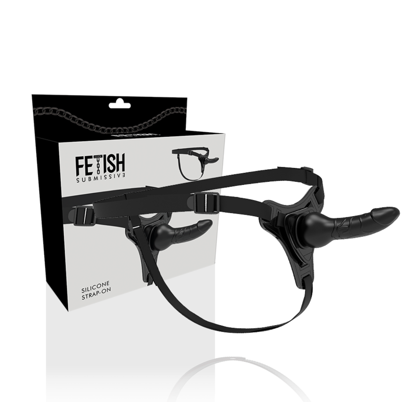 FETISH SUBMISSIVE HARNESS - SILICONA NEGRO REALISTIC 16 CM - Imagen 4