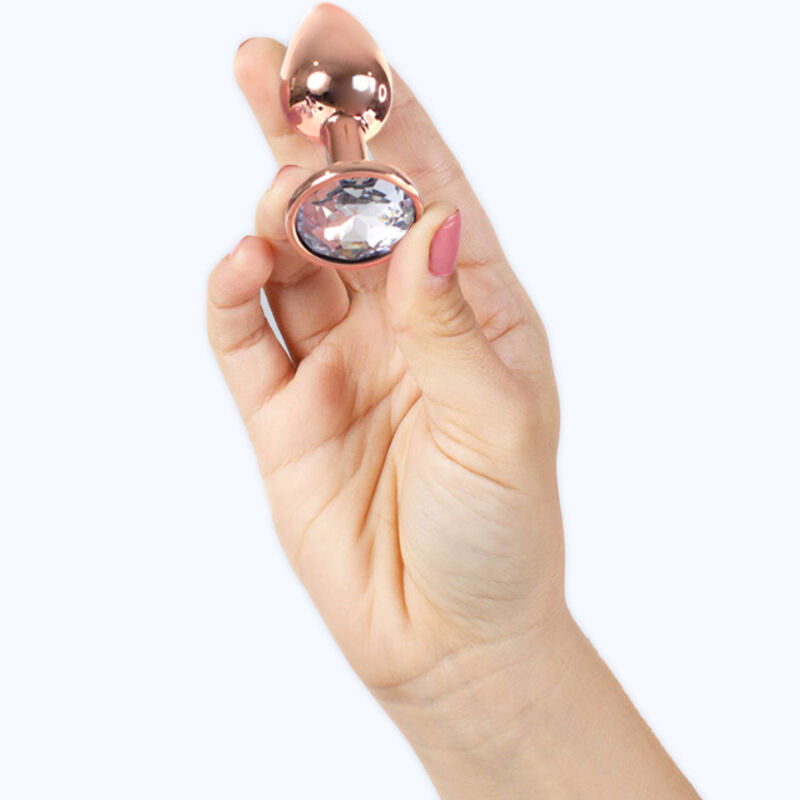 SECRETPLAY - METAL BUTT PLUG ORO ROSA TALLA S 7 CM - Imagen 4