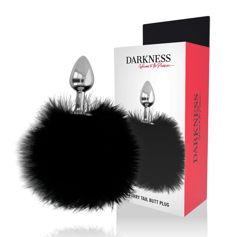 DARKNESS - EXTRA BUTTPLUG ANAL CON COLA NEGRO 7 CM - Imagen 3