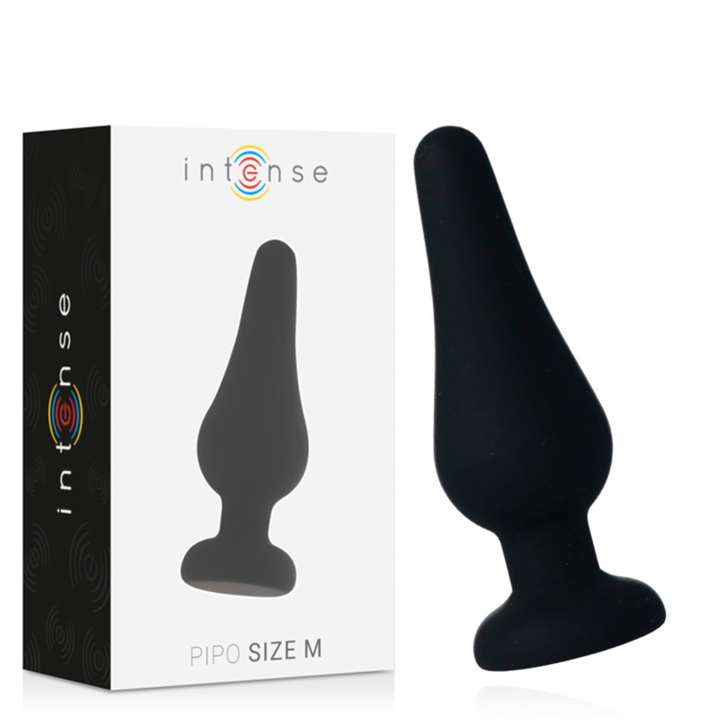 INTENSE - ANAL PLUG PIPO M SILICONE NEGRO 11 CM - Imagen 3
