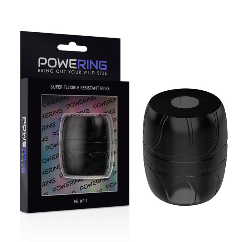 POWERING - SUPER FLEXIBLE Y RESISTENTE ANILLO PENE 5 CM PR11 NEGRO - Imagen 5