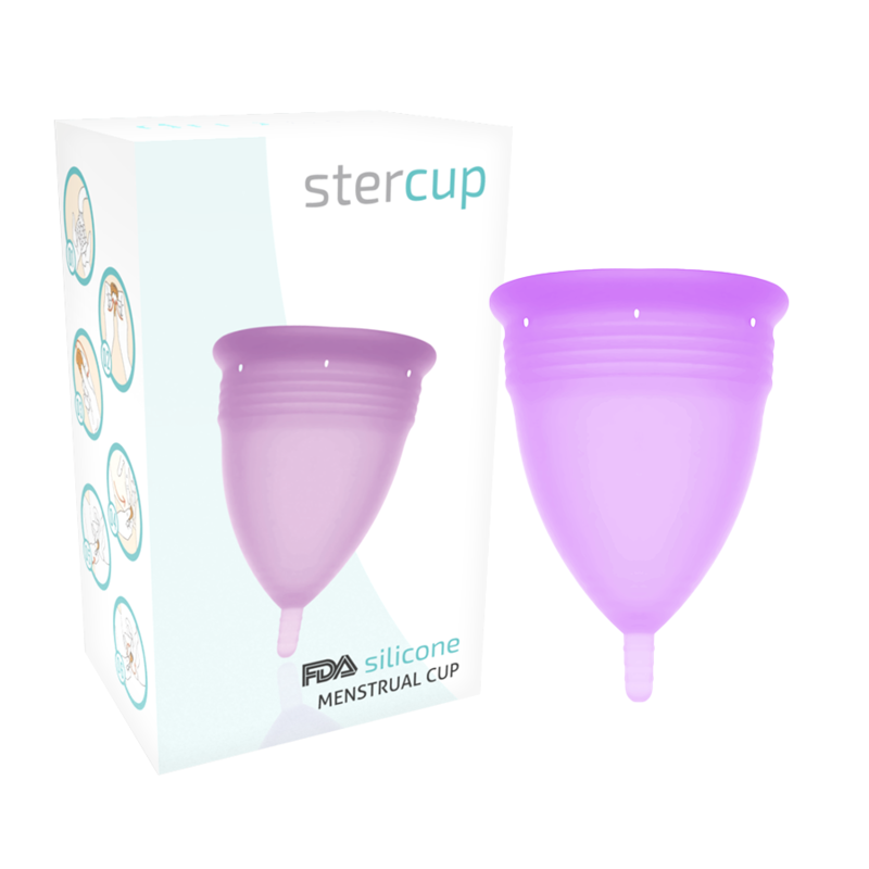 STERCUP - COPA MENSTRUAL FDA SILICONA LILA - TALLA L - Imagen 5
