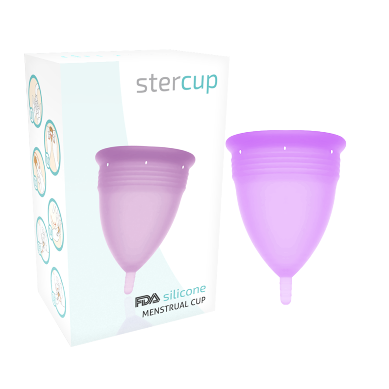 STERCUP - COPA MENSTRUAL FDA SILICONA LILA - TALLA S - Imagen 5