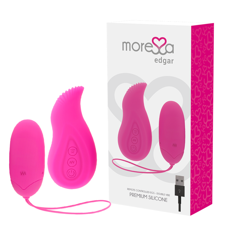 MORESSA - EDGAR SET DUO HUEVO REMOTO Y MANDO CON VIBRACION INCORPORADA PREMIUM SILICONE CONTROL REMOTO - Imagen 3