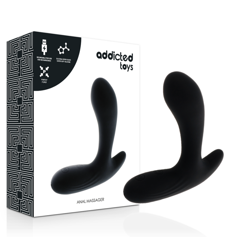 ADDICTED TOYS - ANAL MASSAGER BLACK VIBRATION - Imagen 4