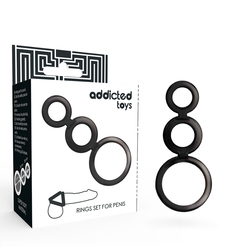 ADDICTED TOYS - SET ANILLOS PENE Y TESTICULOS - AHUMADO - Imagen 5