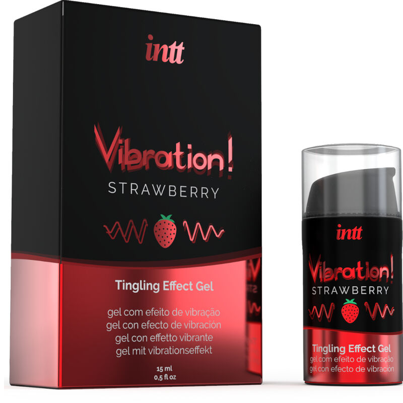 INTT - POTENTE ESTIMULANTE ÍNTIMO GEL VIBRADOR LIQUIDO FRESA 15 ML - Imagen 4