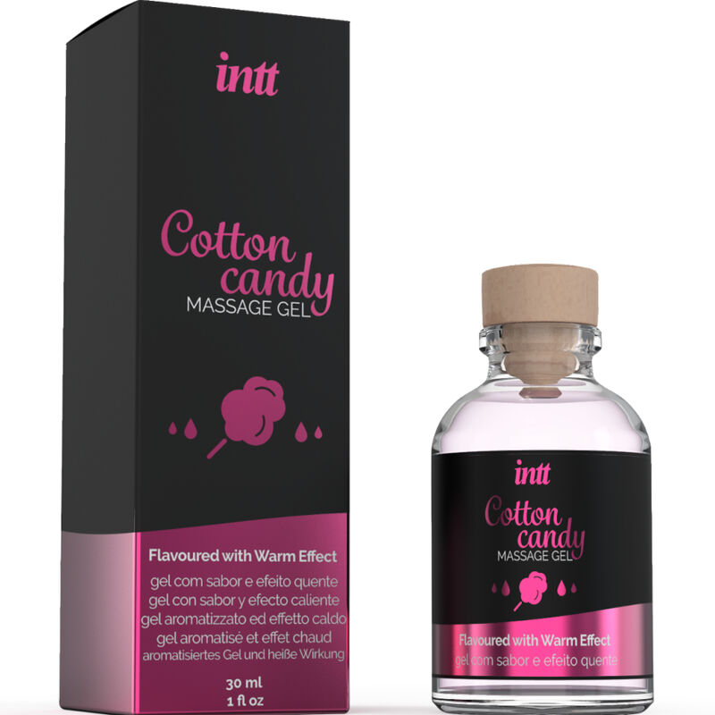 INTT MASSAGE & ORAL SEX - GEL DE MASAJE CON SABOR A ALGODÓN DE AZUCAR Y EFECTO CALOR - Imagen 4