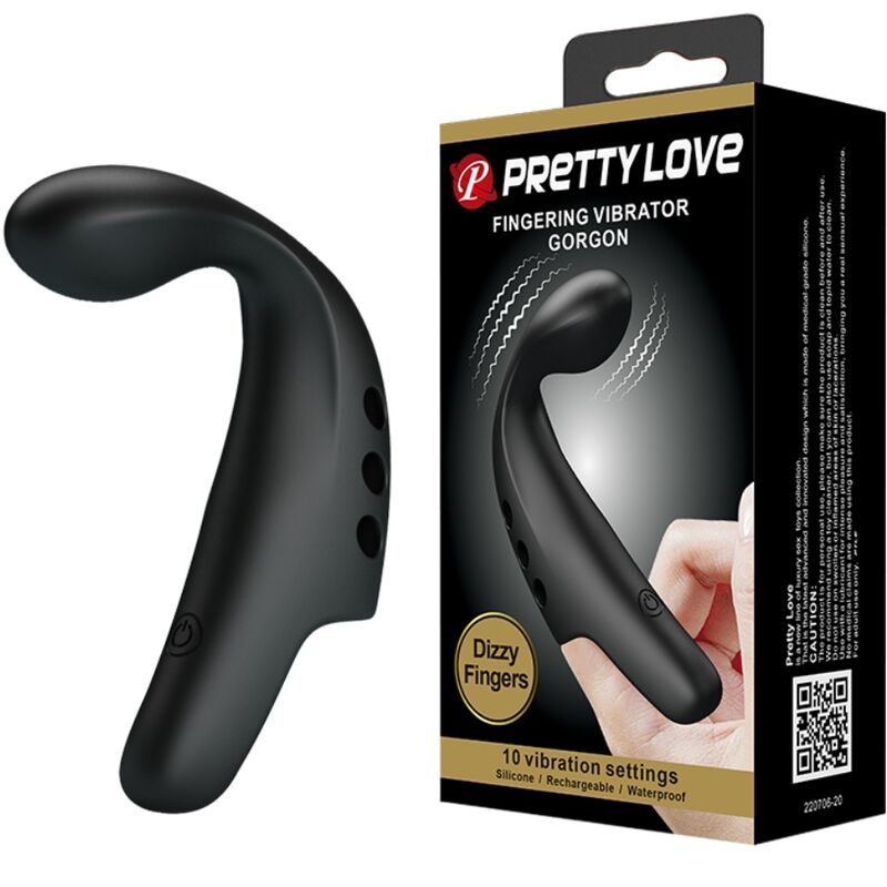 PRETTY LOVE - DEDAL VIBRADOR GORGON NEGRO - Imagen 3
