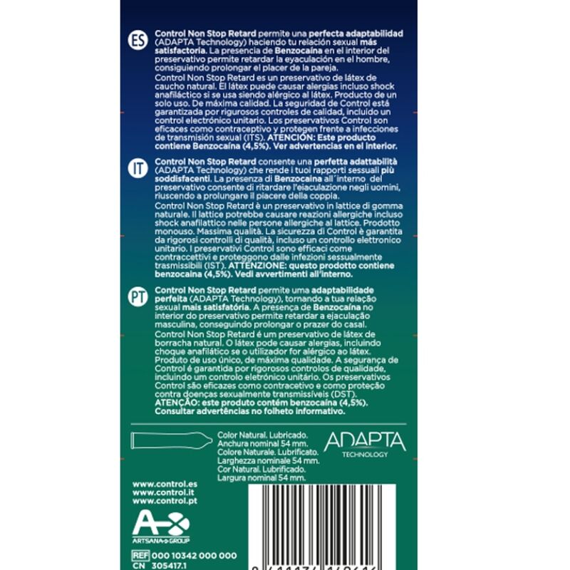 CONTROL - NON STOP RETARD PRESERVATIVOS 12 UNIDADES - Imagen 3