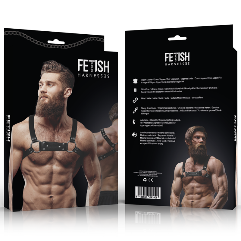 FETISH SUBMISSIVE ATTITUDE - ARNÉS BULLDOG ECOPIEL PECHO HOMBRE TALLA M/L - Imagen 5