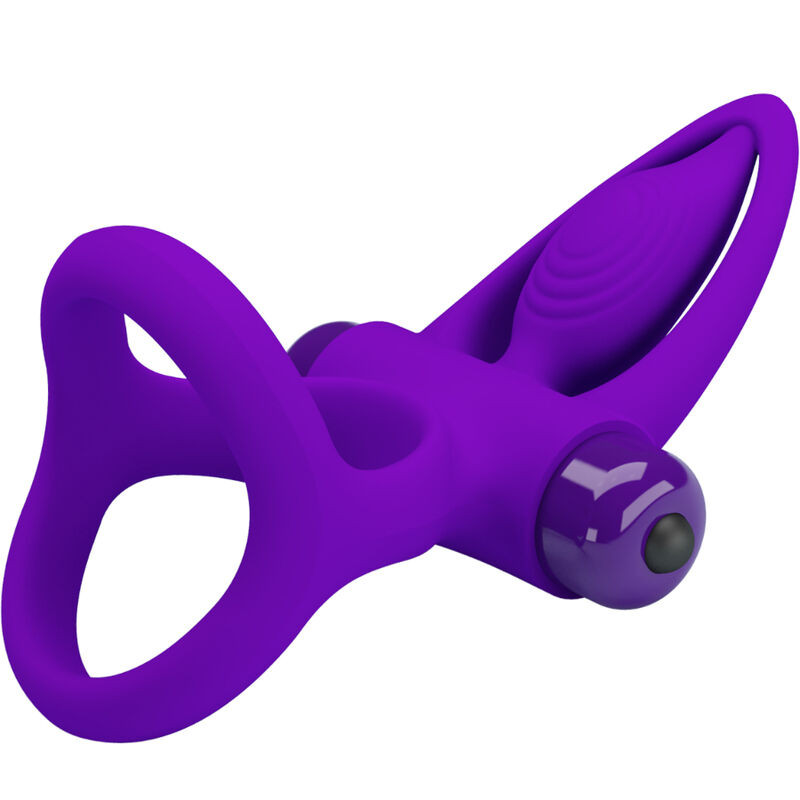 PRETTY LOVE - ANILLO VIBRADOR 10 VIBRACIONES SILICONA VIOLETA - Imagen 6