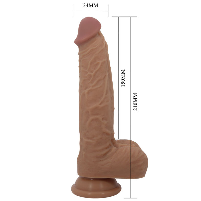 PRETTY LOVE - JONATHAN DILDO SILICONA 3 VIBRACIONES + 3 MEDIDAS INSERCIÓN CONTROL REMOTO 21 CM - Imagen 7