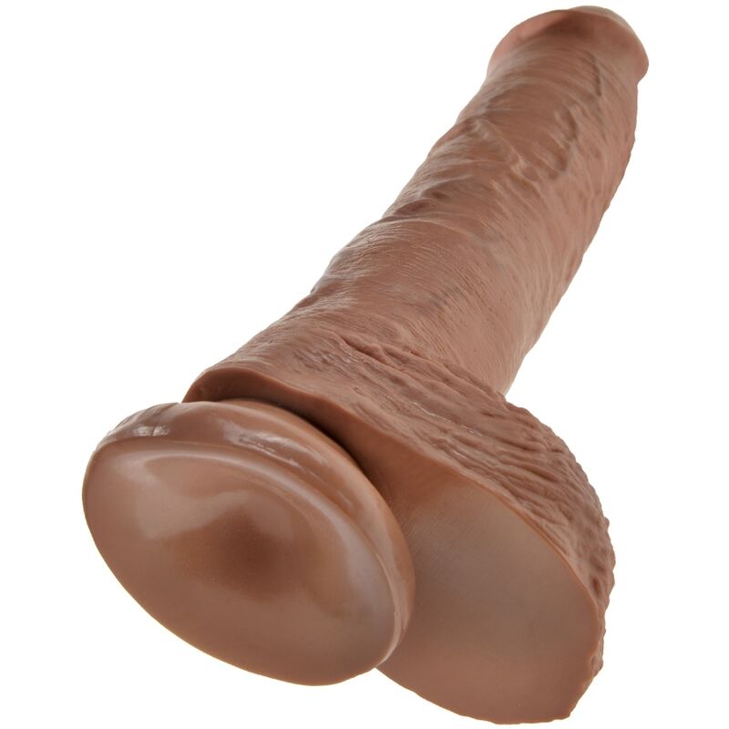 KING COCK - PENE REALISTICO CON TESTICULOS 19.8 CM CARAMELO - Imagen 5
