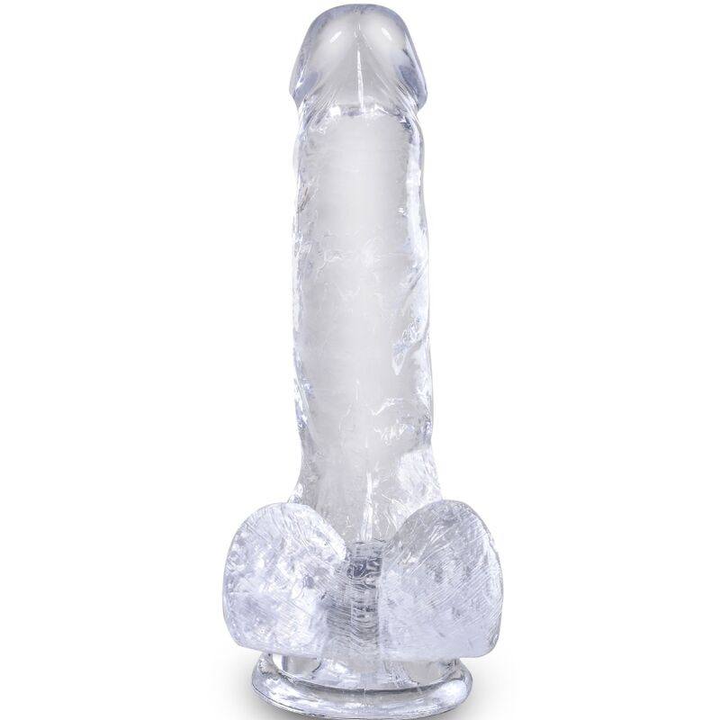 KING COCK - CLEAR PENE REALISTICO CON TESTICULOS 13.5 CM TRANSPARENTE - Imagen 3