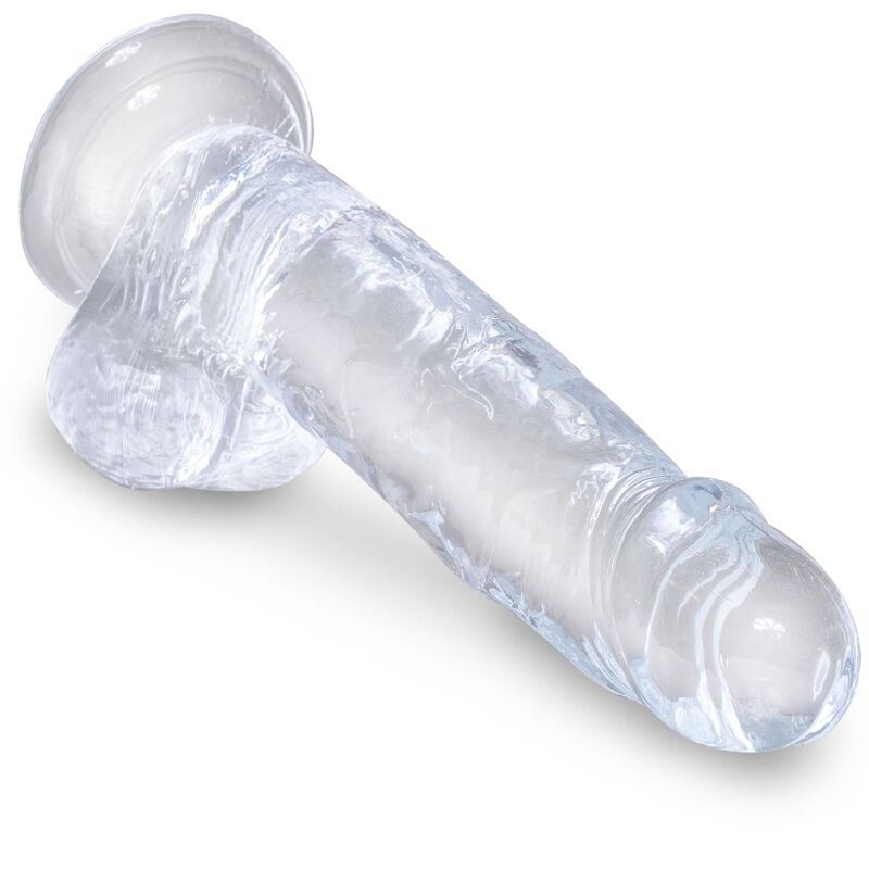 KING COCK - CLEAR PENE REALISTICO CON TESTICULOS 15.2 CM TRANSPARENTE - Imagen 4