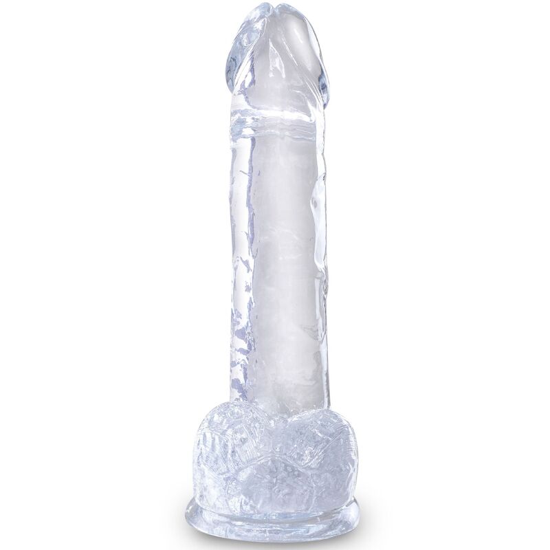 KING COCK - CLEAR PENE REALISTICO CON TESTICULOS 15.2 CM TRANSPARENTE - Imagen 3