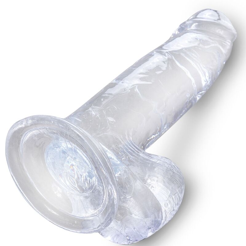 KING COCK - CLEAR PENE REALISTICO CON TESTICULOS 15.2 CM TRANSPARENTE - Imagen 5